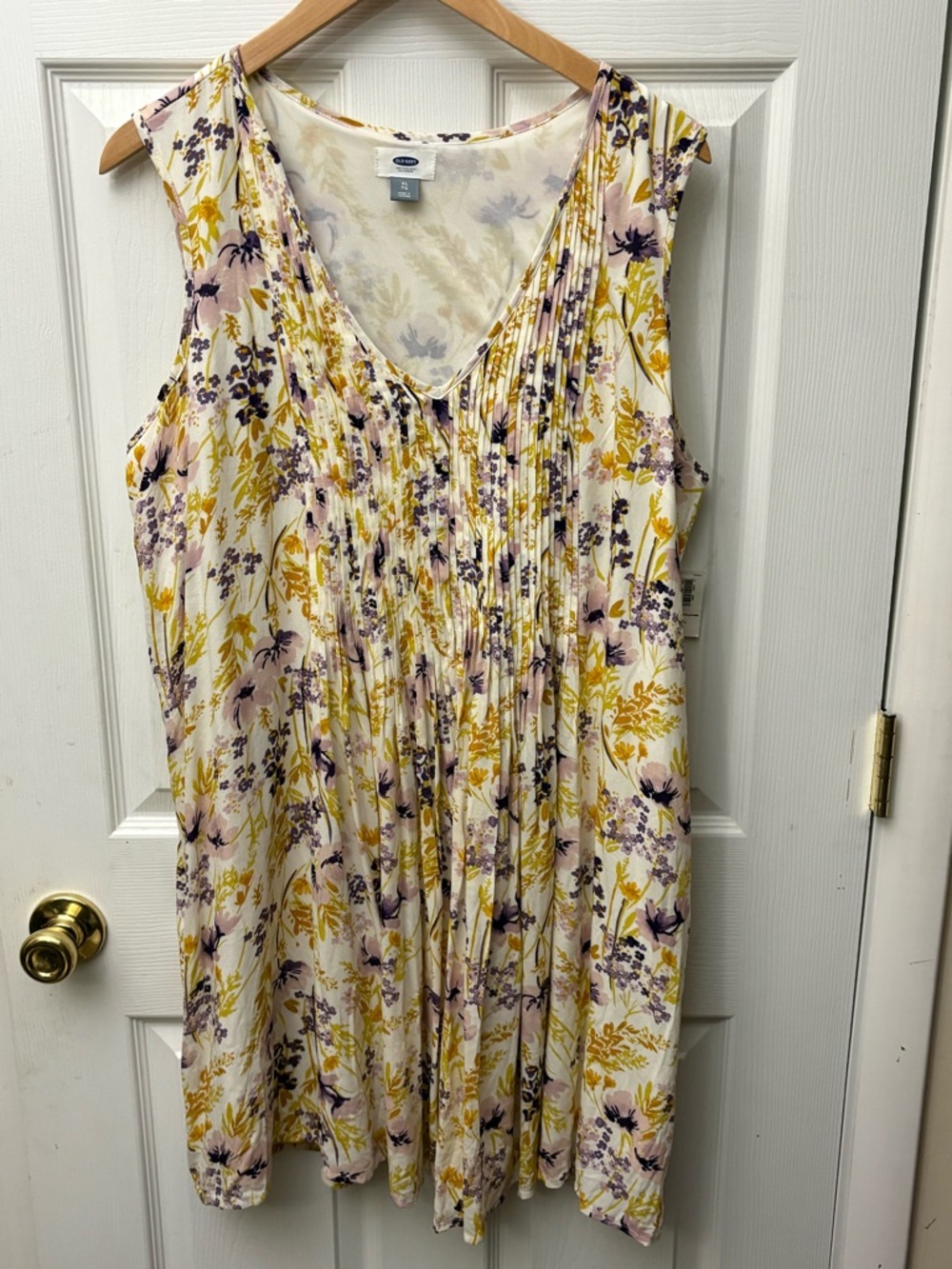 Old Navy Pleated Front Floral Dress Size XL New - Picture 5 of 11
